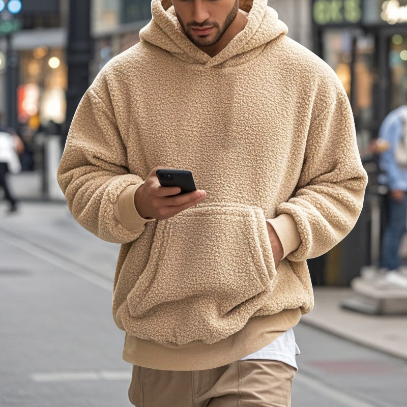 Herren Fleece-Hoodie mit einzigartiger Struktur Aliams