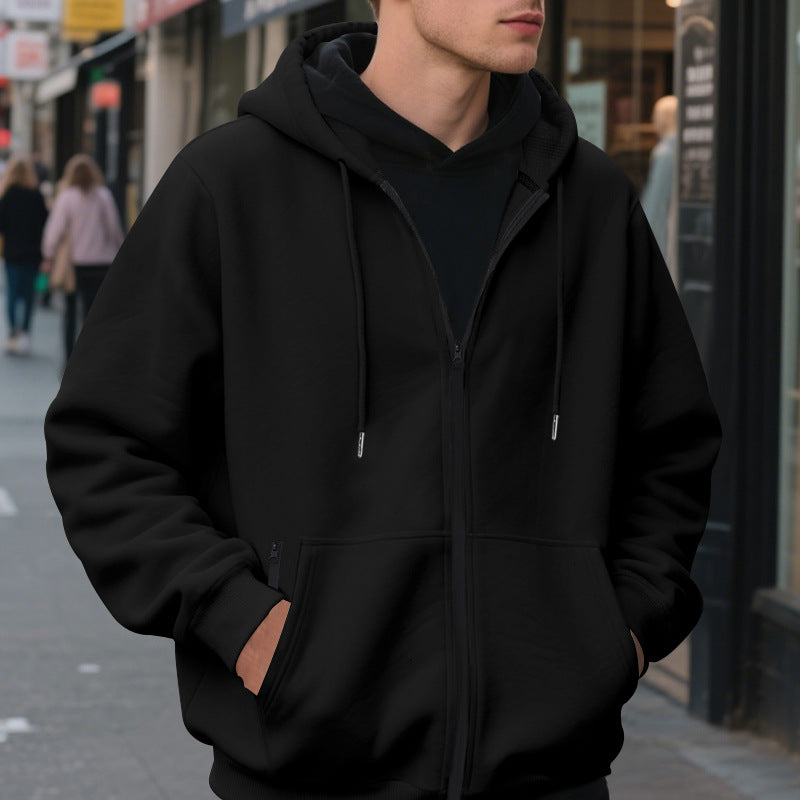 Herren Zip-Hoodie mit praktischen Taschen und atmungsaktiver Fleece-Innenausstattung Aliams