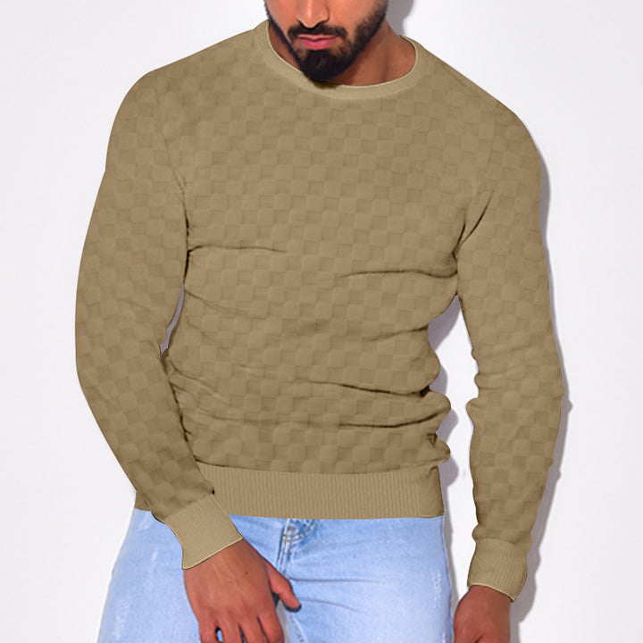 Herren stilvoller Struktur Pullover Aliams