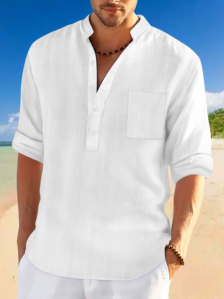 Herren Hemd mit modernem Kragen und strukturierter Oberfläche Aliams