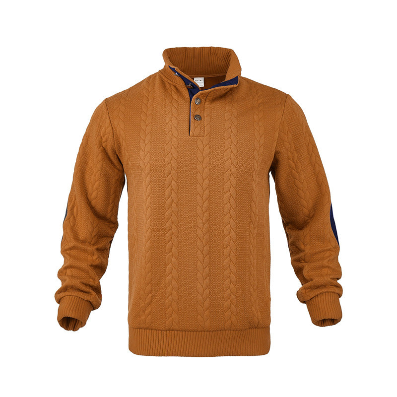 Herren Strukturpullover mit modischem Stehkragen Aliams
