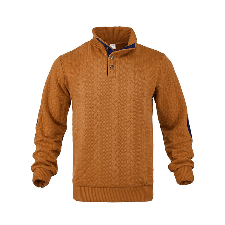 Herren Strukturpullover mit modischem Stehkragen Aliams