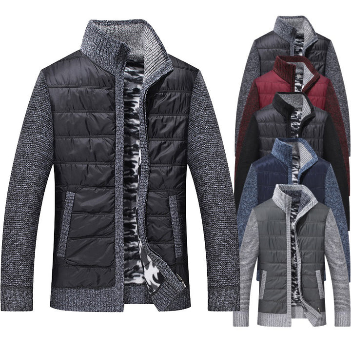 Herren Steppjacke mit hohem Kragen und gefütterten Ärmeln Aliams