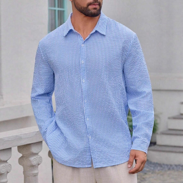Herren Hemd mit schmalen Streifen Aliams