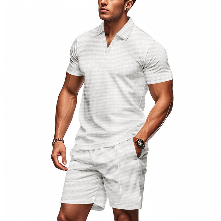 Herren elegantes Freizeit-Set mit zeitgenössischem Design und atmungsaktiver Baumwolle Aliams