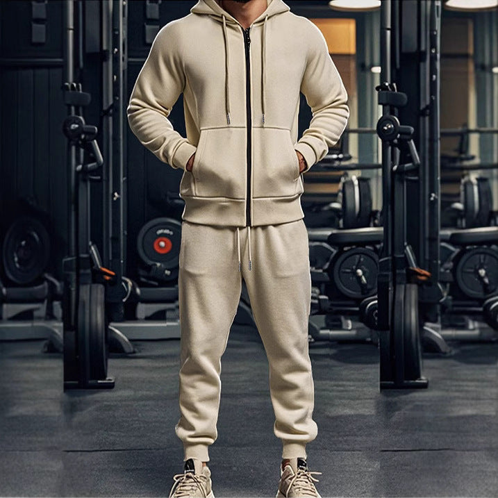 Herren Sportliches Freizeit-Set mit Kapuze und Reißverschluss Aliams