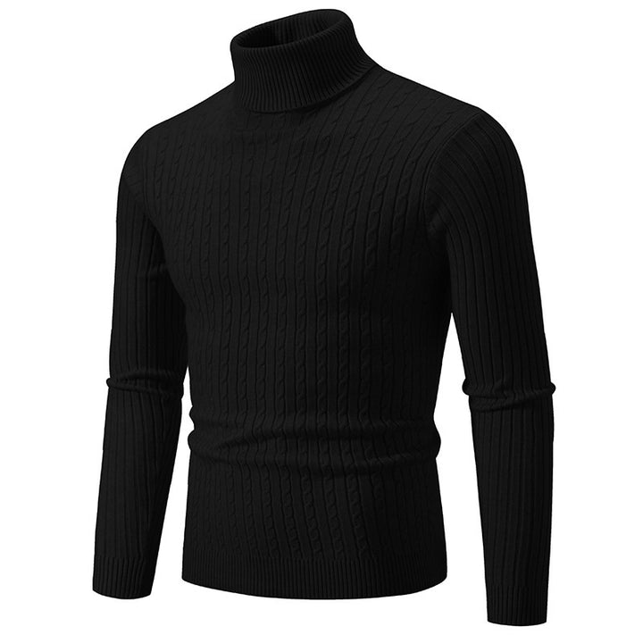 Herren stilvoller Rollkragenpullover aus feinem Strick Aliams