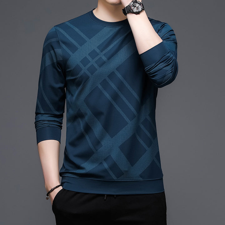 Herren atmungsaktives Langarmshirt mit modernem Karomuster Aliams