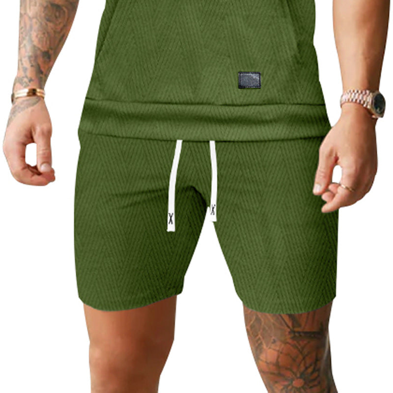 Herren bequeme Sportshorts mit elastischem Bund und seitlichen Taschen Aliams