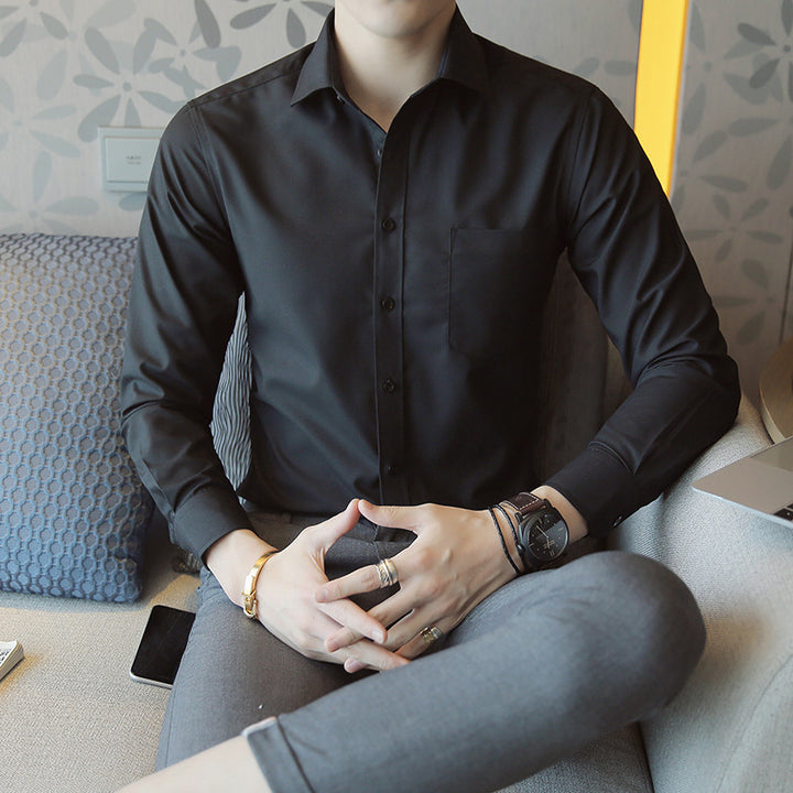 Herren elegantes Longsleeve-Hemd mit modernen Details und komfortablem Schnitt Aliams