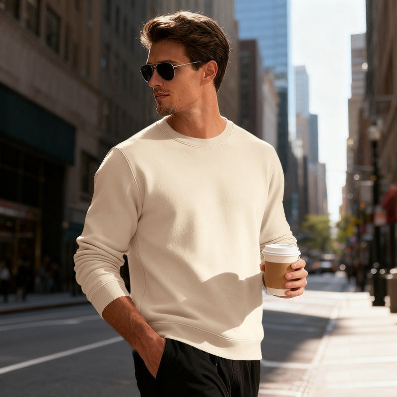 Herren Sportlicher Rundhalspullover Aliams