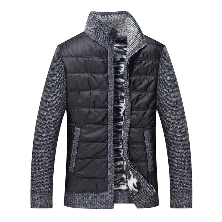 Herren Steppjacke mit hohem Kragen und gefütterten Ärmeln Aliams