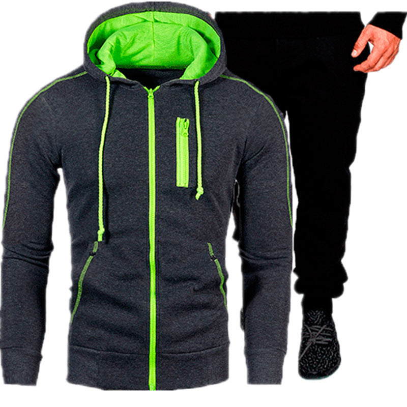 Herren sportliches Kapuzenjacken- und Jogginghosen-Set Aliams