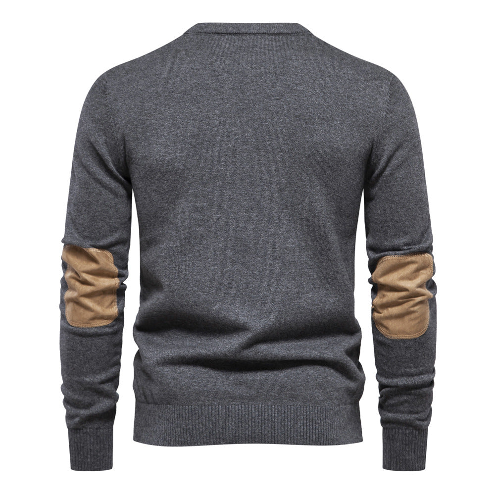 Herren Rundhals Pullover aus weichem Strickstoff Aliams