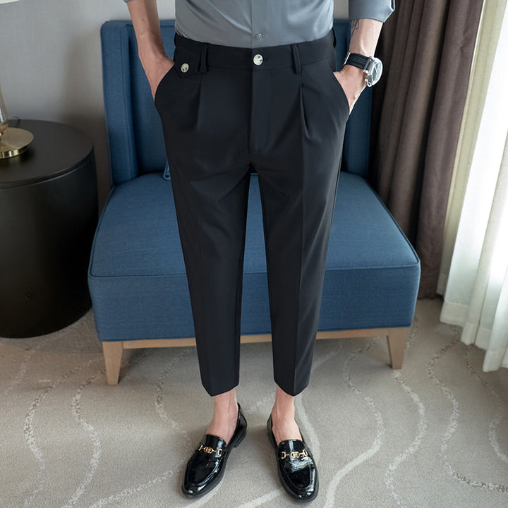 Herren elegante Anzughose mit modernem Schnitt und praktischen Taschen Aliams