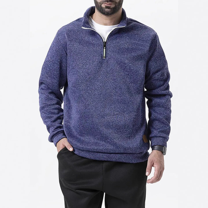 Herren Fleece-Pullover mit halbem Reißverschluss Aliams