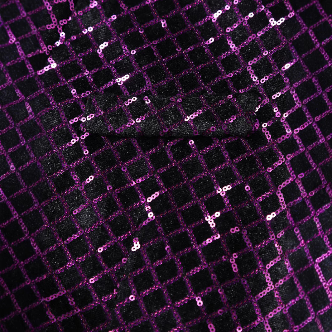 Herren schimmernder Pailletten Blazer mit modernem Design Aliams