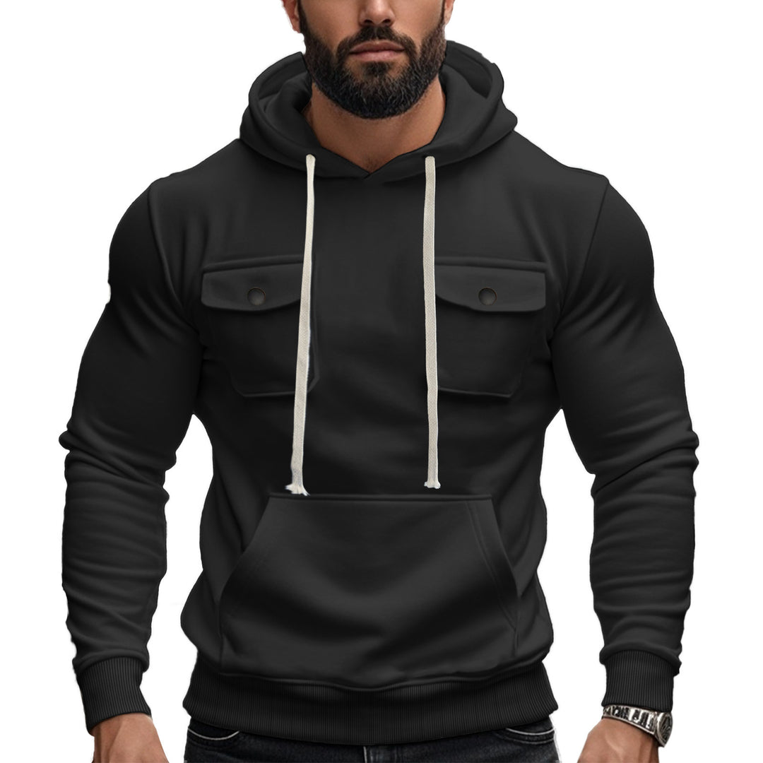 Herren Hoodie mit praktischen Brusttaschen Aliams