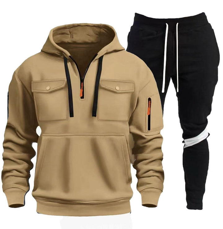 Herren praktische Kapuzenjacke mit Sporthose Aliams