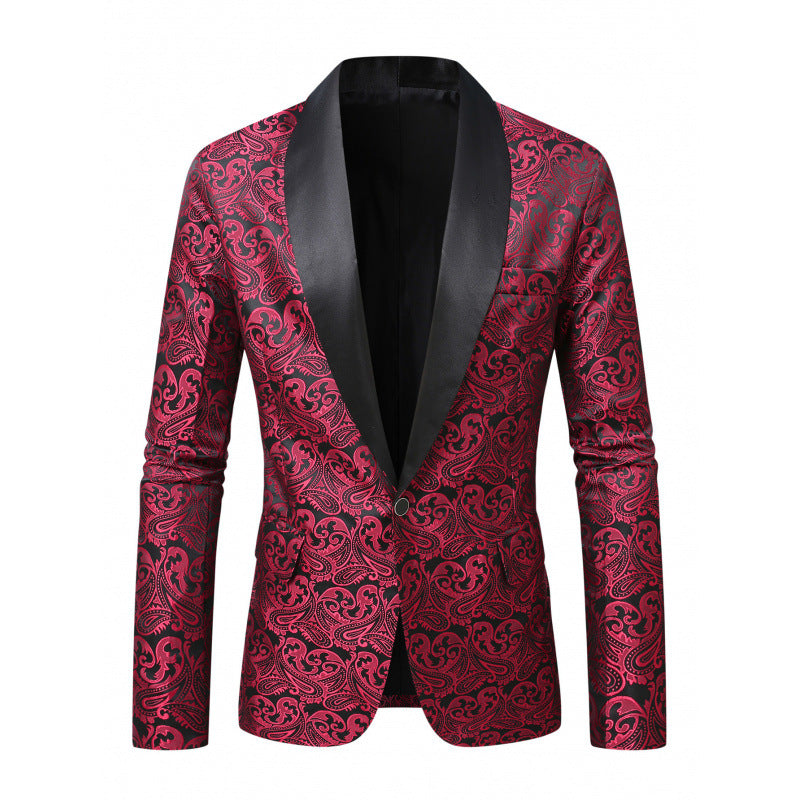Herren Glamouröser Smoking-Blazer mit filigranem Muster Aliams