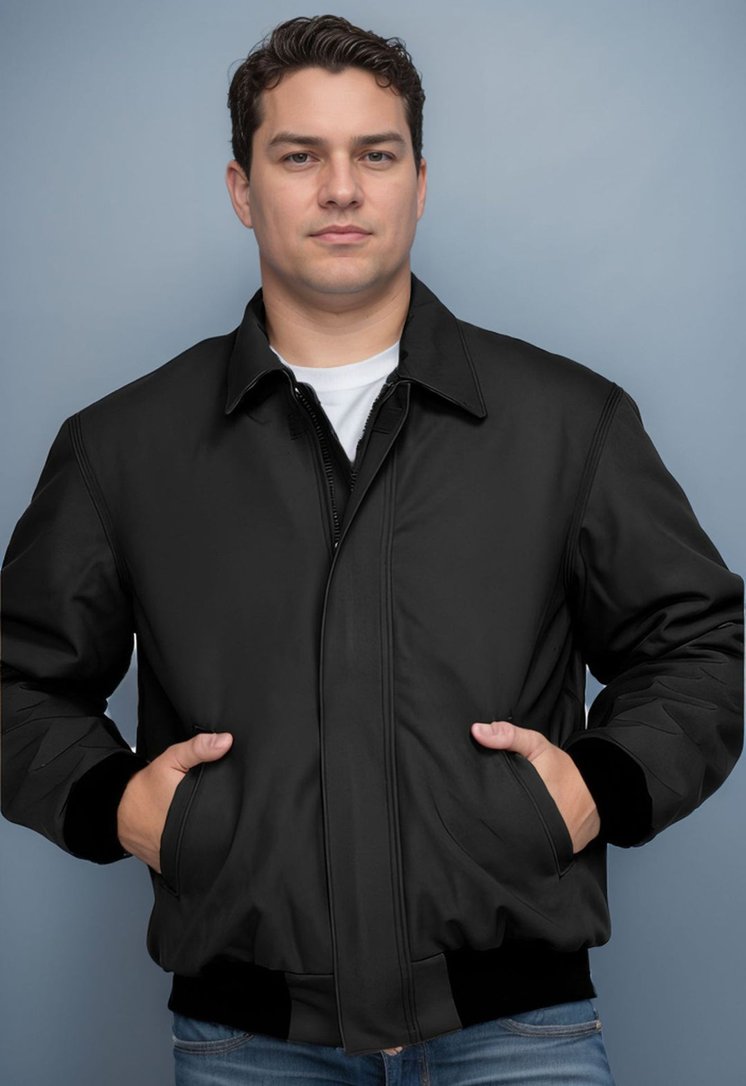 Herren stilvolle Bomberjacke mit praktischen Taschen und elastischem Bund Aliams