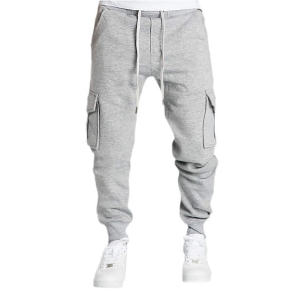 Herren stylische Cargo-Hose mit elastischem Bund und praktischen Seitentaschen Aliams