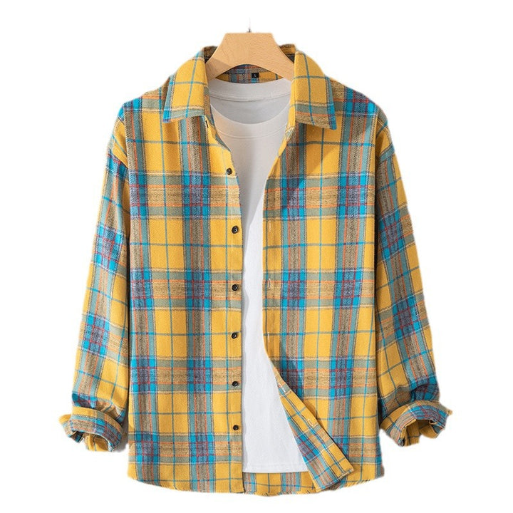 Herren Flanellhemd mit Karomuster und praktischen Brusttaschen Aliams