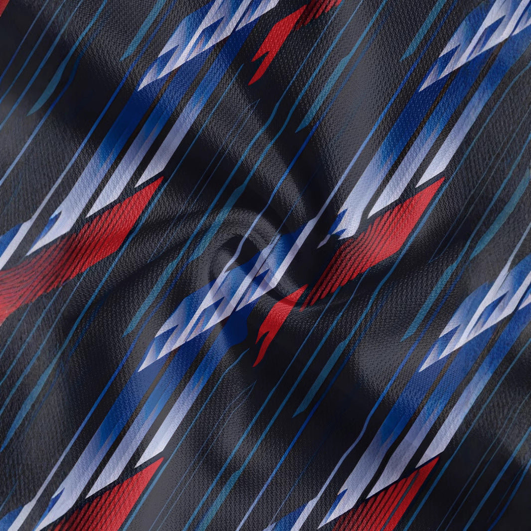 Herren Kurzarm-Hemd mit modernem Grafikdruck Aliams