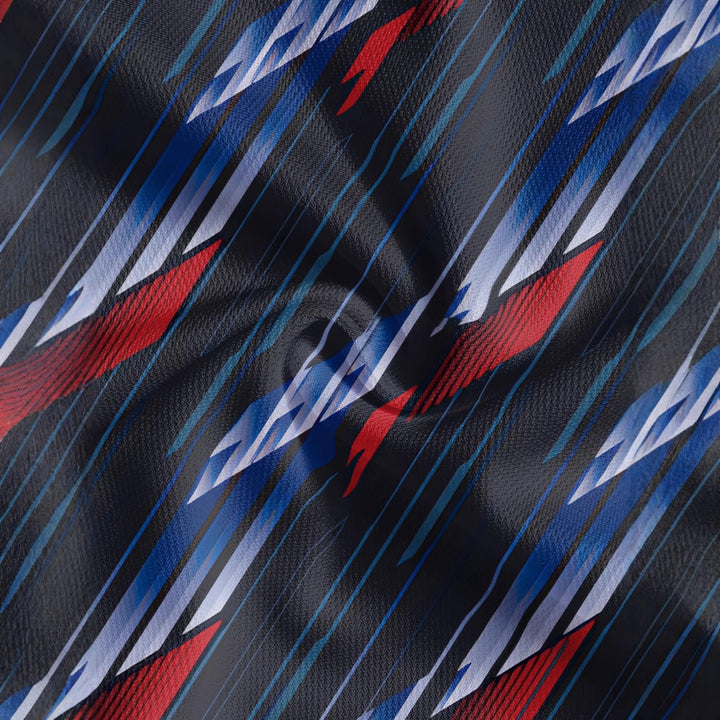 Herren Kurzarm-Hemd mit modernem Grafikdruck Aliams