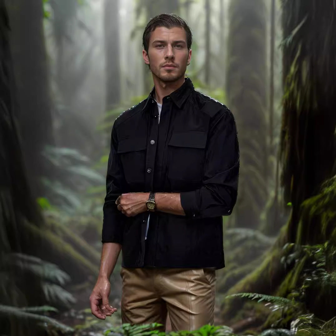 Herren praktische Freizeitjacke mit Brusttaschen und modernem Schnitt Aliams