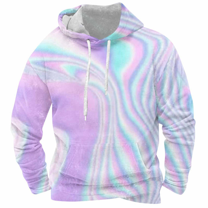 Herren Kapuzenpullover mit dynamischem Marmormuster Aliams