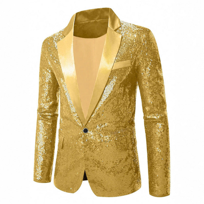 Herren Glamouröser Pailletten-Anzugblazer Aliams