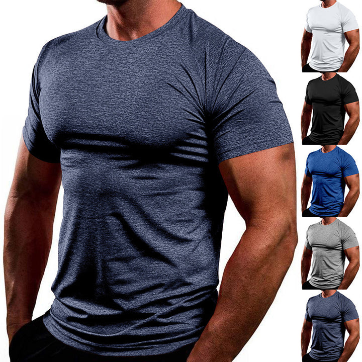 Herren Atmungsaktives Fitness-T-Shirt aus leichtem Stoff mit körperbetontem Schnitt Aliams