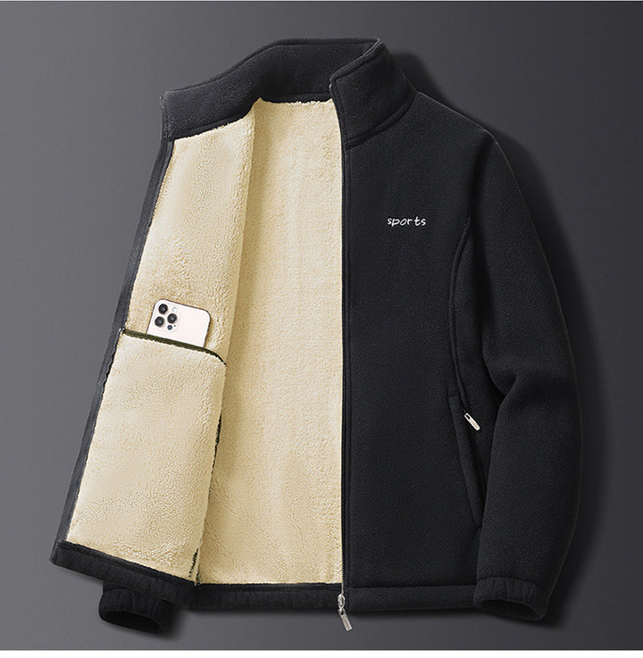 Herren Fleecejacke mit kuscheligem Innenfutter Aliams