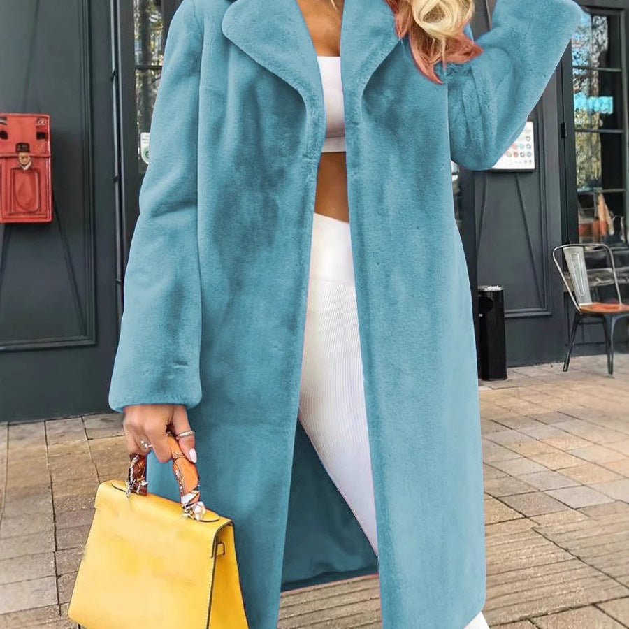 Damen elegante Fleecejacke mit modernem Schnitt und großzügigen Taschen Aliams