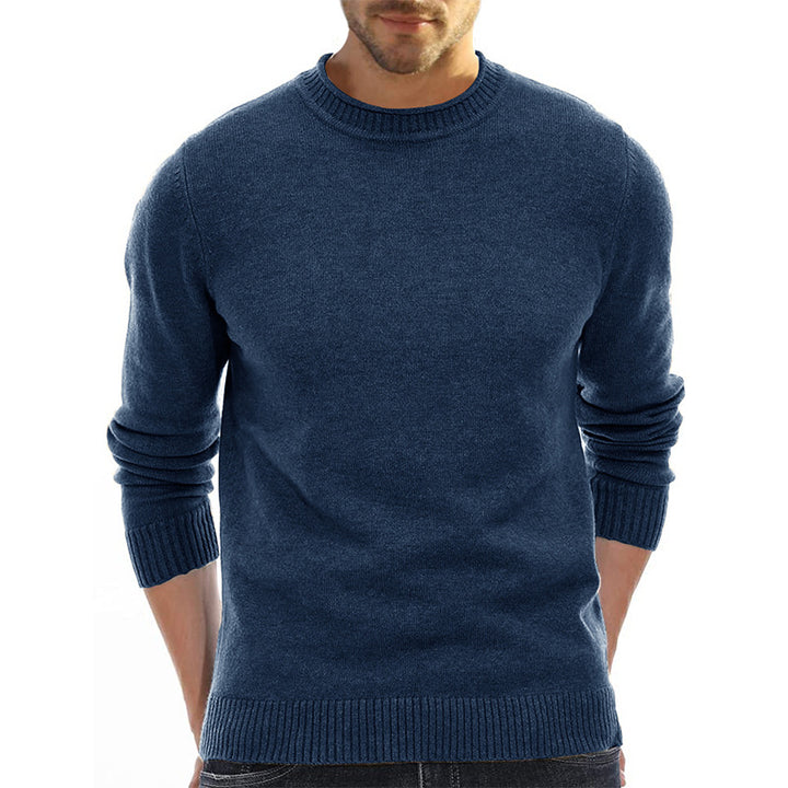 Herren gemütlicher Rundhals-Pullover aus hochwertiger Baumwolle Aliams