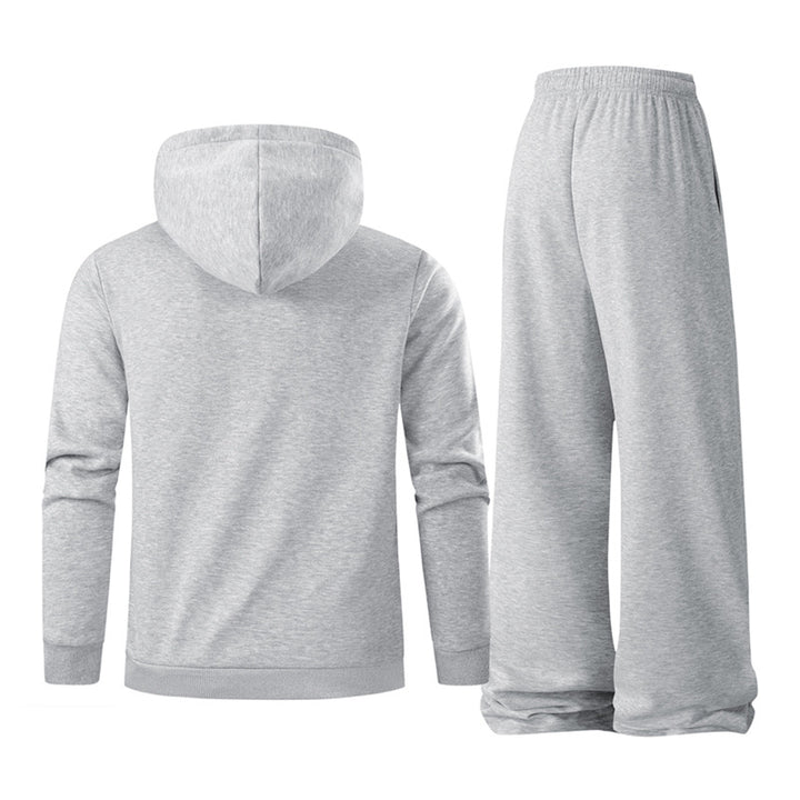 Herren Sportliches Hoodie-Set mit elastischen Jogginghosen Aliams
