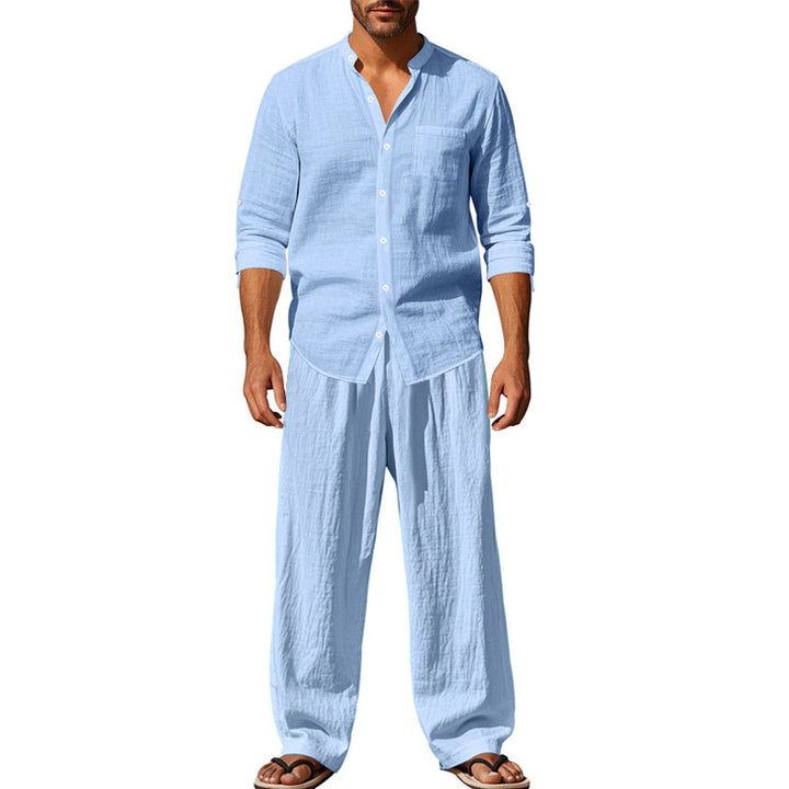 Herren luftiges Hemd- und Hosen-Set Aliams