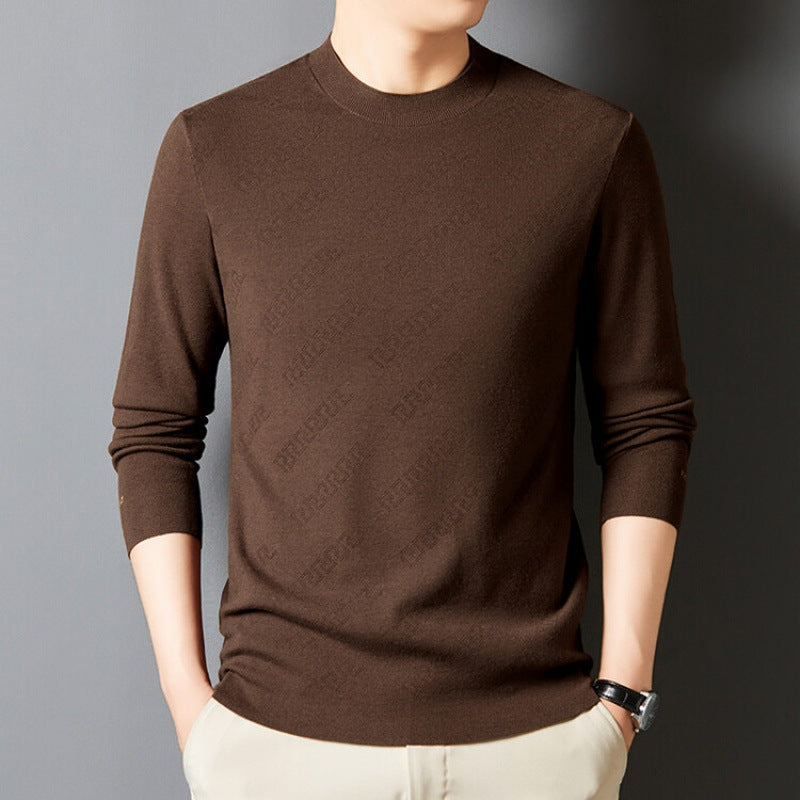 Herren eleganter Rundhalspullover aus hochwertiger Baumwollmischung Aliams