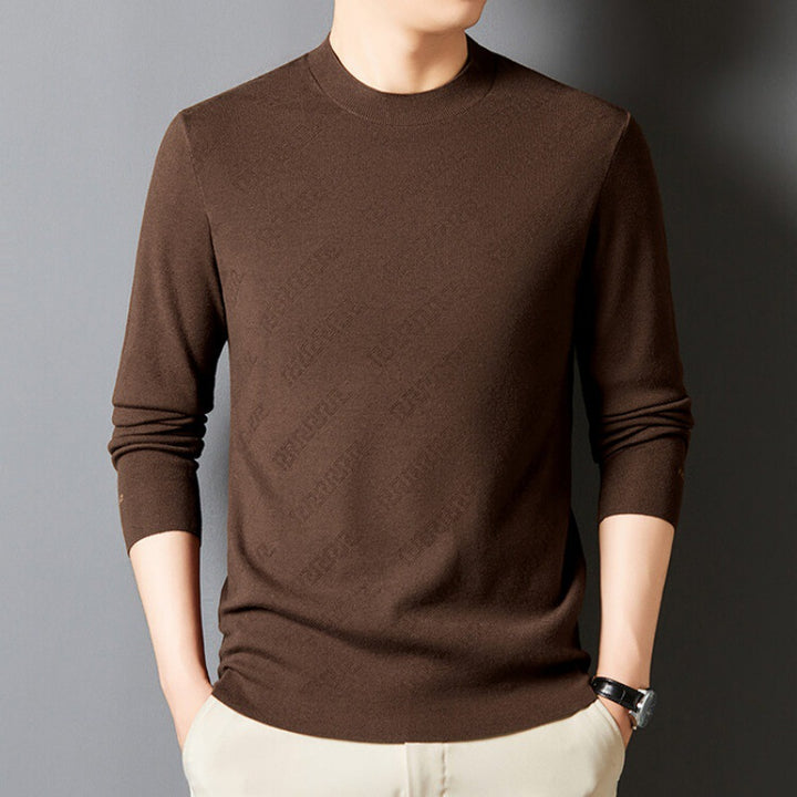 Herren eleganter Rundhalspullover aus hochwertiger Baumwollmischung Aliams