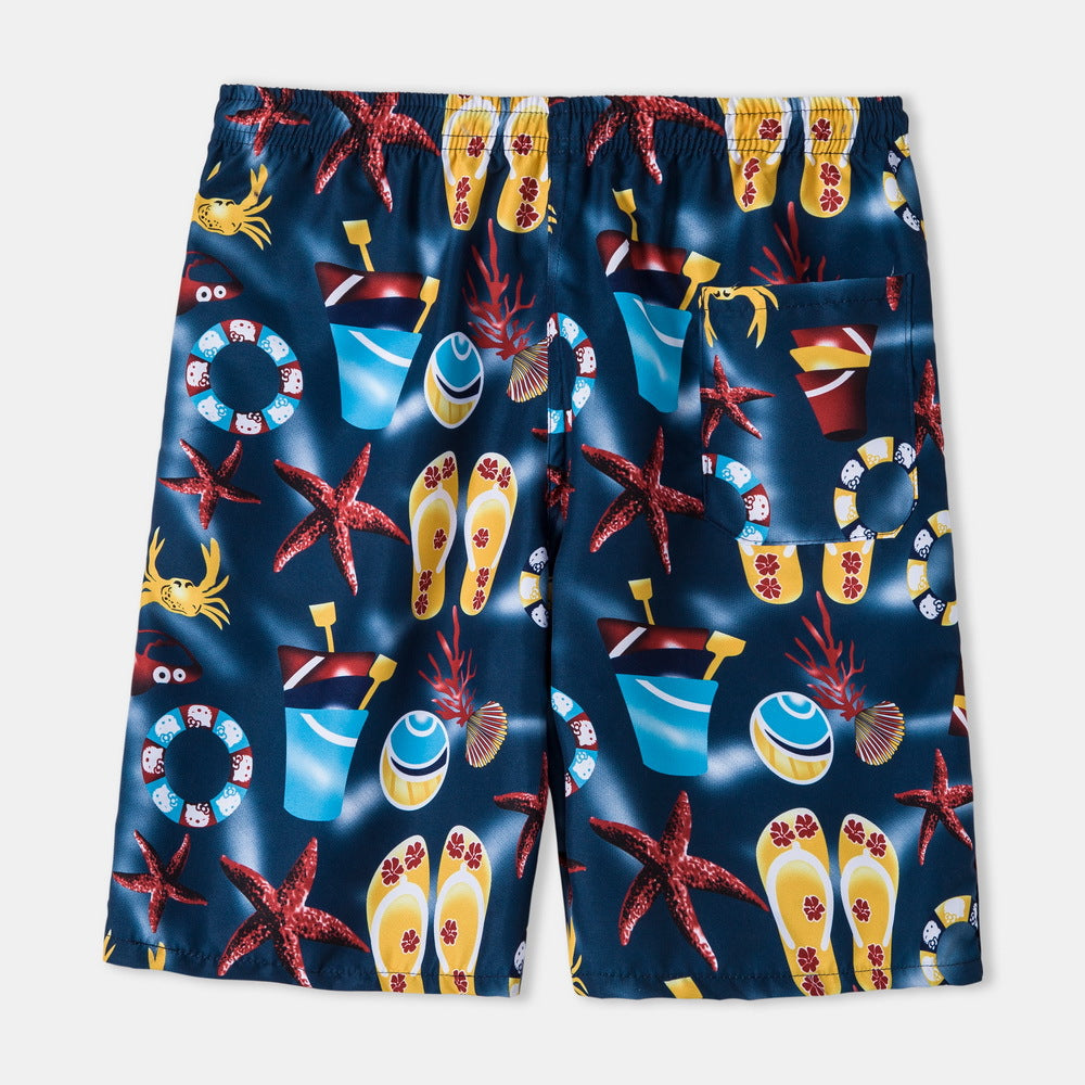 Herren Badeshorts mit lebhaftem maritimen Motiv und praktischer Schnürung Aliams