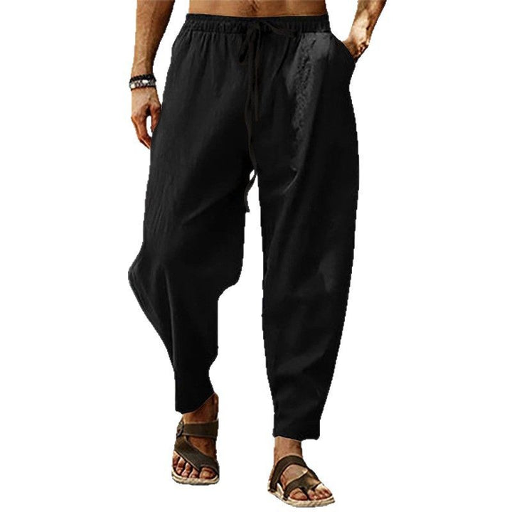 Herren entspannte Freizeithose mit elastischem Bund und lockerem Schnitt Aliams