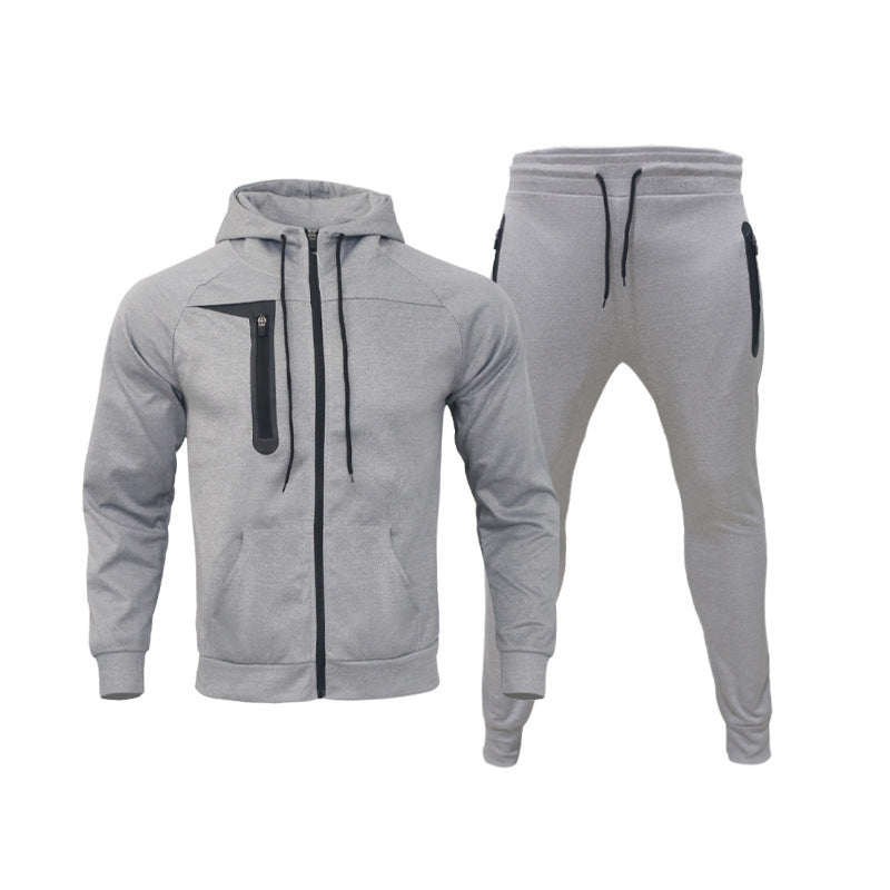 Herren sportliches Freizeit-Set mit hochelastischer Jacke und bequemen Jogginghosen Aliams
