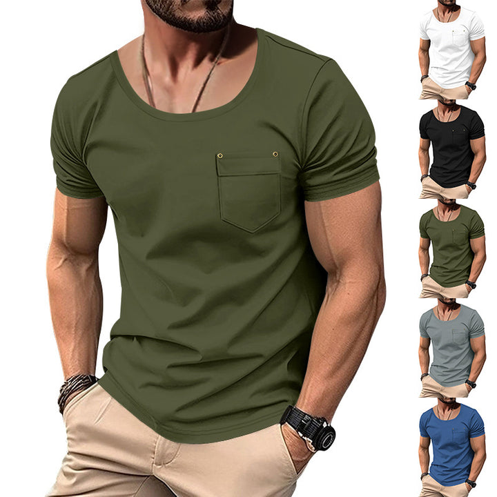 Herren Baumwolle T-Shirt mit modernem Schnitt Aliams