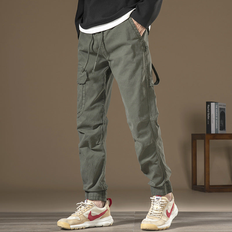 Herren Cargo-Hose mit funktionalen Taschen und elastischem Bund Aliams