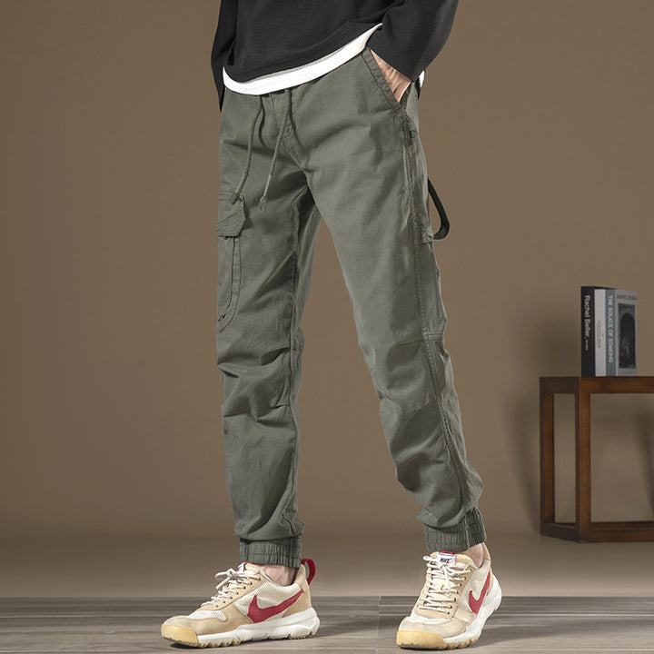 Herren Cargo-Hose mit funktionalen Taschen und elastischem Bund Aliams
