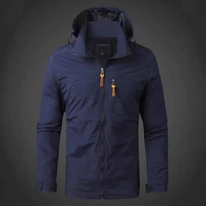 Herren Wetterfeste Funktionsjacke mit verstellbarer Kapuze Aliams