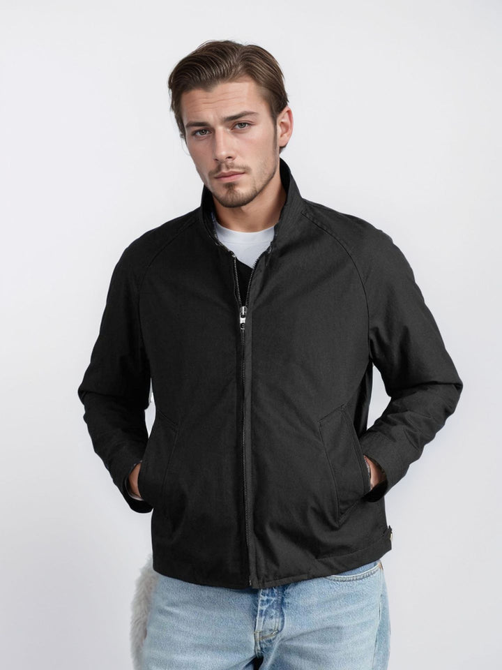Herren sportliche Utility-Jacke mit wärmendem Innenfutter und stylischem Kragen Aliams