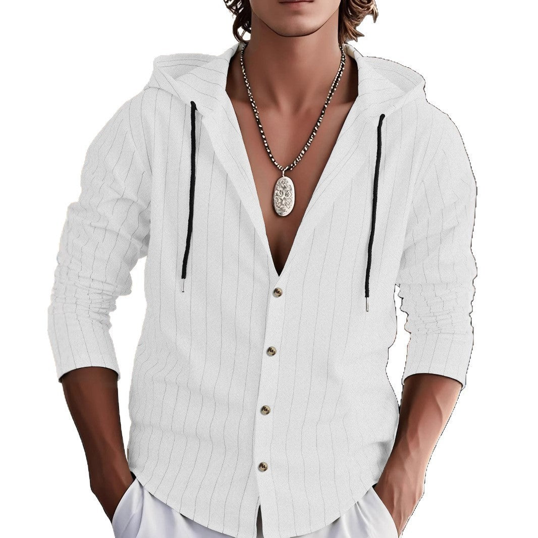 Herren Übergangsjacke mit strukturiertem Design und Kapuze Aliams