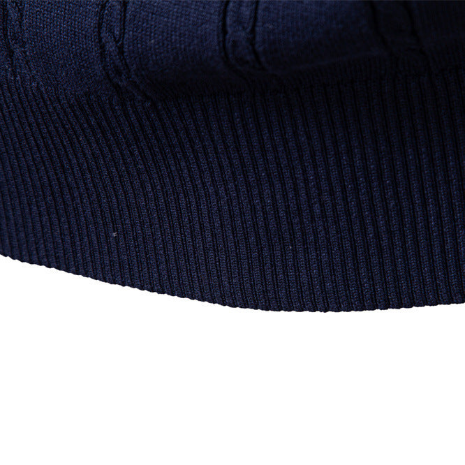 Herren ärmellose Strickweste mit V-Ausschnitt und dezentem Kabelmuster Aliams